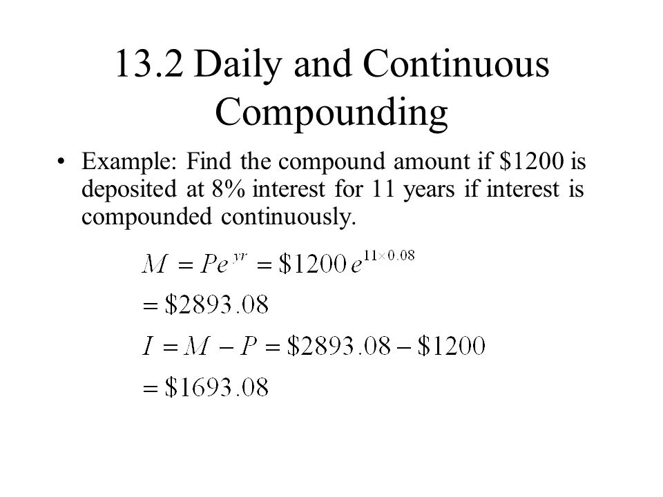Interest compounded daily deals